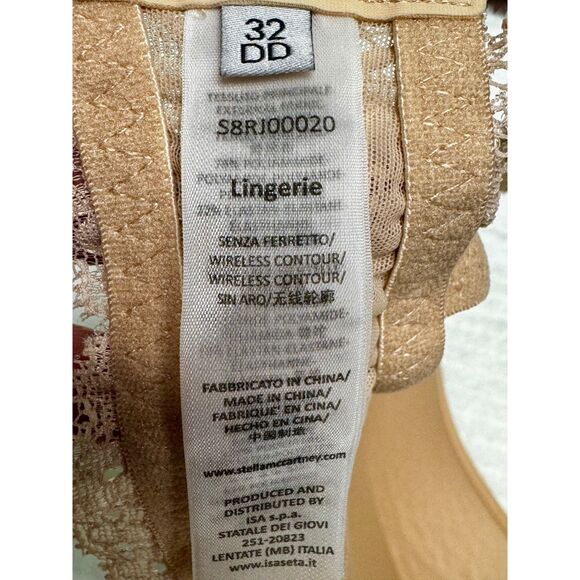 STELLA MCCARTNEY Smooth & Lace Wireless Contour Bra, Padded, Nude, 32DD(E) - Picture 9 of 11